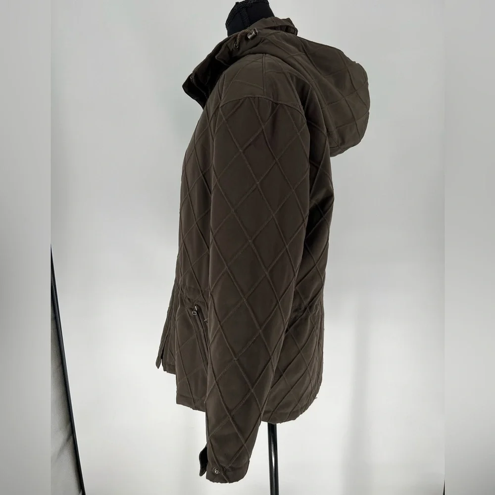 PACIFIC TRAIL HOODED CHOCOLATE BROWN JACKET, COZY WEATHER PROTECTION‎